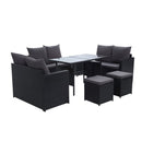 Outdoor Furniture Dining Setting Sofa Set Lounge Wicker 9 Seater