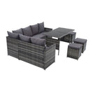Outdoor Furniture Dining Setting Sofa Set Lounge Wicker 9 Seater