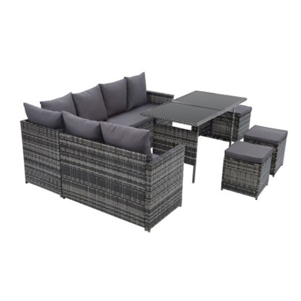 Outdoor Furniture Dining Setting Sofa Set Lounge Wicker 9 Seater