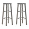 Bar Stools 2 Pcs Anthracite Mdf