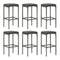 Bar Stools With Anthracite Cushions 6 Pcs Grey Poly Rattan