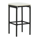 Bar Stools With Cream White Cushions 6 Pcs Black Poly Rattan