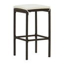 Bar Stools With Cream White Cushions 3 Pcs Brown Poly Rattan
