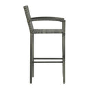 Bar Stools 2 Pcs Grey Poly Rattan
