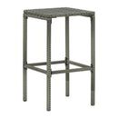 Bar Stools With Cushions 3 Pcs Grey Poly Rattan