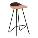 Bar Stools 4 Pcs Brown Real Leather