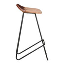 Bar Stools 4 Pcs Brown Real Leather
