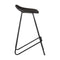 Bar Stools 2 Pcs Black Real Leather