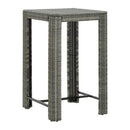Garden Bar Table Grey Poly Rattan