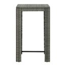 Garden Bar Table Grey Poly Rattan
