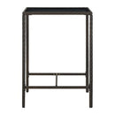 Garden Bar Table Brown 70X70X110 Cm Poly Rattan And Glass