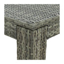 Garden Bar Table Grey Poly Rattan