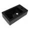 Basin With Faucet Hole Rectangular Ceramic Black