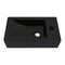 Basin With Faucet Hole Rectangular Ceramic Black