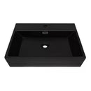 Basin With Faucet Hole Ceramic Black