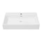 Basin With Faucet Hole Ceramic White
