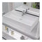 Basin With Faucet Hole Ceramic White