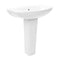 Freestanding Basin With Pedestal Ceramic White 650X520X200 Mm