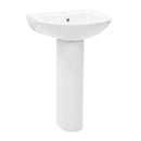 Freestanding Basin With Pedestal Ceramic White 520X440X190 Mm