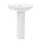 Freestanding Basin With Pedestal Ceramic White 520X440X190 Mm