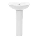 Freestanding Basin With Pedestal Ceramic White 520X440X190 Mm