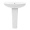 Freestanding Basin With Pedestal Ceramic White 650X520X200 Mm