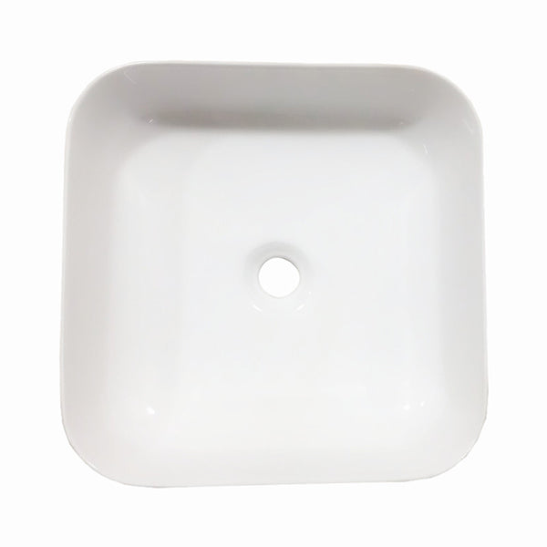 385 X 385 X 140 Mm Bathroom Square Above Counter Ceramic Wash Basin