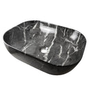 Bathroom Sink Vanity Ceramic Basin Rectangle Black Marble Art
