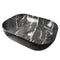 Bathroom Sink Vanity Ceramic Basin Rectangle Black Marble Art