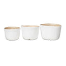 3 Piece Two Tone Foldable Seagrass Baskets Natural And White