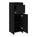 Bathroom Cabinet Black 30X30X95 Cm Chipboard