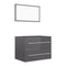 2 Piece Bathroom Furniture Set High Gloss Grey Chipboard 60 Cm