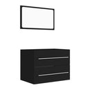 2 Piece Bathroom Furniture Set 60Cm Chipboard