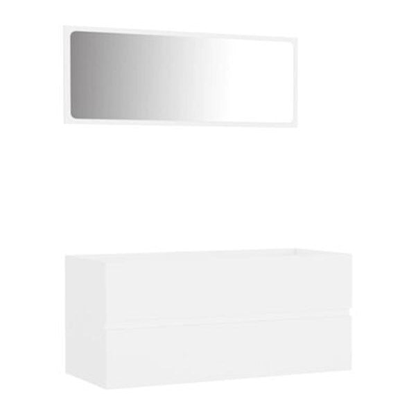 2 Piece Bathroom Furniture Set Chipboard 900X385X450 Mm