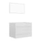 2 Piece Bathroom Furniture Set High Gloss White Chipboard 60 Cm
