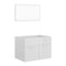 2 Piece Bathroom Furniture Set High Gloss White 60 Cm Chipboard