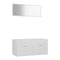 2 Piece Bathroom Furniture Set High Gloss White 90 Cm Chipboard