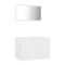 2 Piece Bathroom Furniture Set White Chipboard 600X385X450 Mm