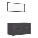 2 Piece Bathroom Furniture Set Chipboard 80Cm