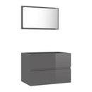 2 Piece Bathroom Furniture Set 60 Cm Chipboard