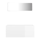 2 Piece Bathroom Furniture Set High Gloss White Chipboard 100 Cm