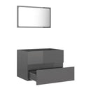 2 Piece Bathroom Furniture Set 60 Cm Chipboard