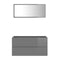 2 Piece Bathroom Furniture Set High Gloss Grey Chipboard 80 Cm