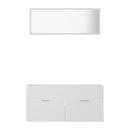 2 Piece Bathroom Furniture Set White Chipboard 900X385X460 Mm