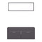 2 Piece Bathroom Furniture Set High Gloss Grey Chipboard 100Cm