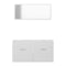 2 Piece Bathroom Furniture Set High Gloss White Chipboard 80 Cm