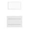 2 Piece Bathroom Furniture Set White Chipboard 600X385X480 Mm