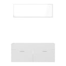 2 Piece Bathroom Furniture Set High Gloss White 100 Cm Chipboard