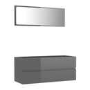 2 Piece Bathroom Furniture Set 100 Cm Chipboard
