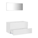 2 Piece Bathroom Furniture Set High Gloss White 80 Cm Chipboard